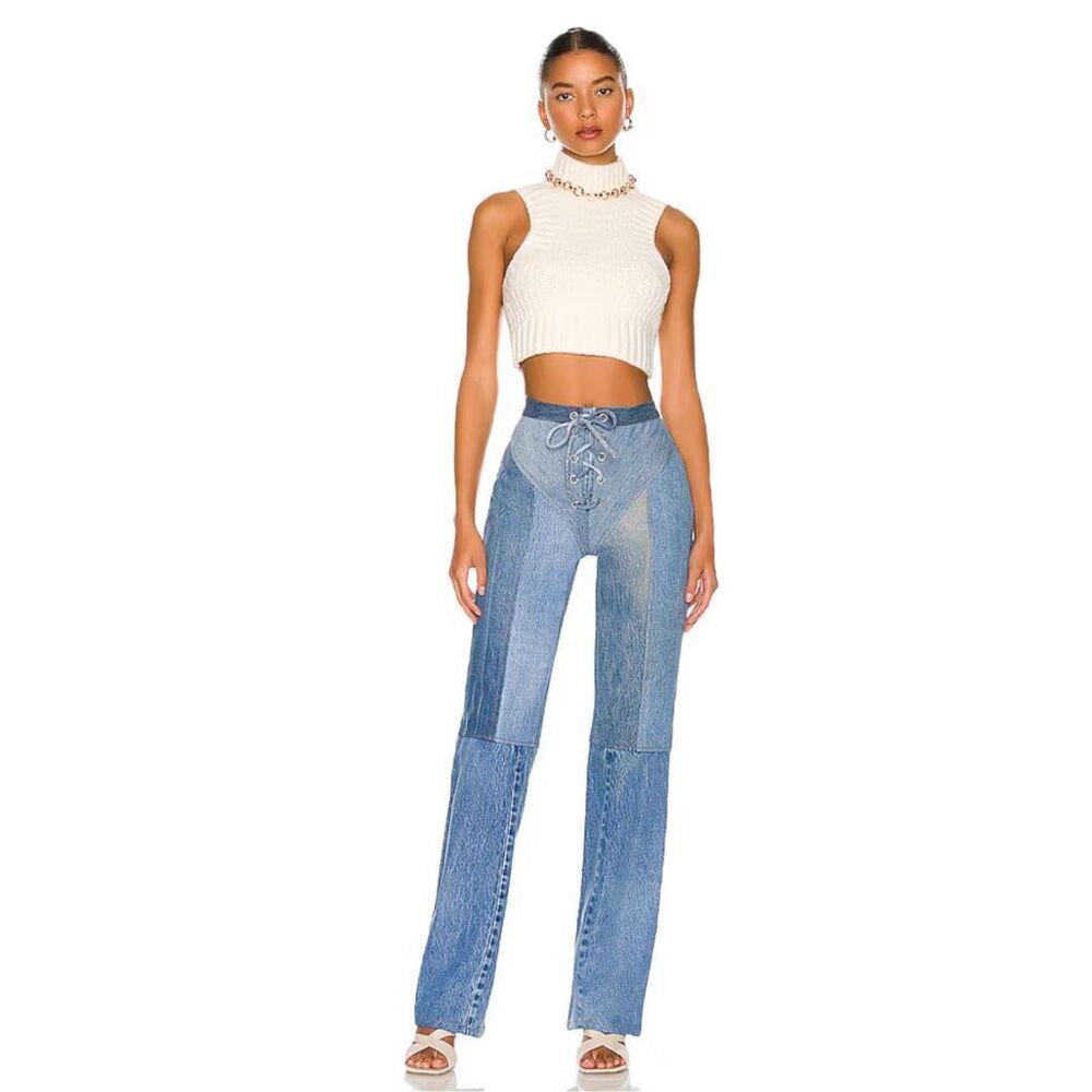 EB Denim‎ Lace Up in Medium Wash